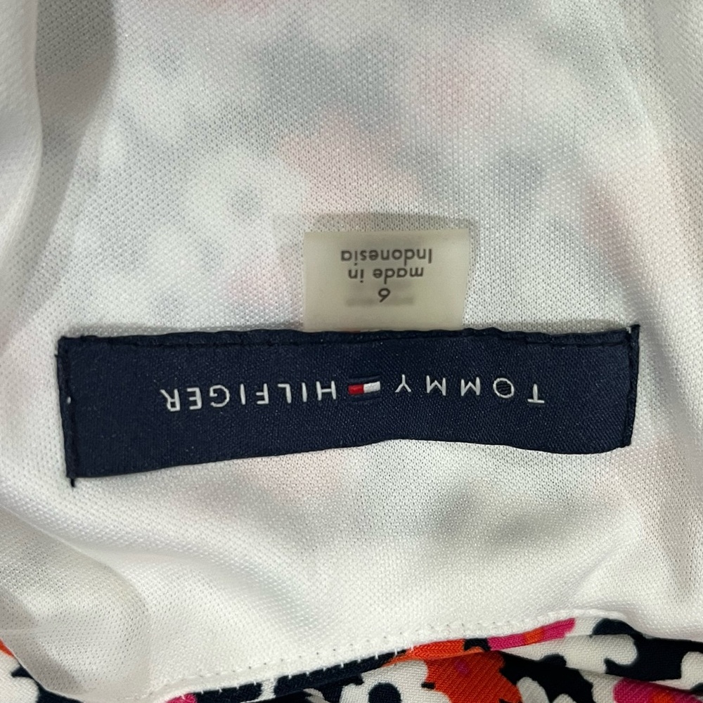 Tommy Hilfiger Floral Midi Dress - Red, Black, White 0014 - Picture 6 of 6